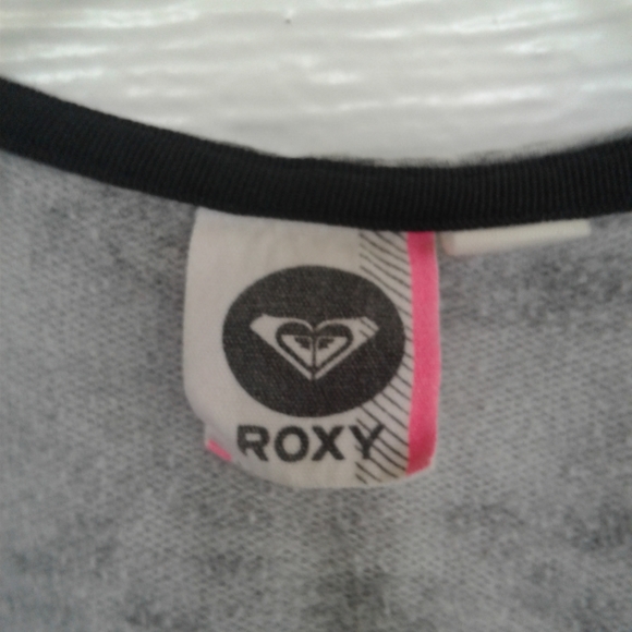Roxy Gray Sweatshirt Hoodie Full Zipper Small - Picture 7 of 8